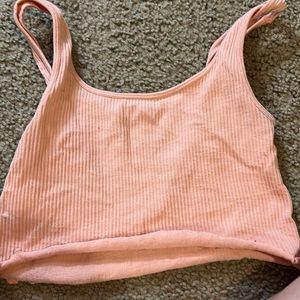 pink crop top